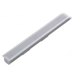 Profil Aluminiu DEEP10 1m pentru Module LED Naturală Lăptoasă | Electronic-mag.ro | Componente Electronice