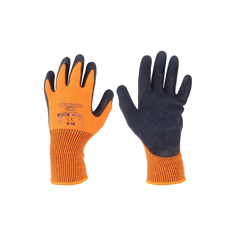 Mănuși de protecție portocalii mărimea M din acrilic și latex | Electronic-mag.ro | Componente Electronice Mănuși de protecție portocalii mărimea M din acrilic și latex | Electronic-mag.ro | Componente Electronice
