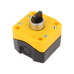 Comutator rotativ 22mm 1 poziție negru 3 poziții | Electronic-mag.ro | Componente Electronice