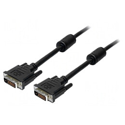 Cablu Dual Link DVI-D 24+1 Mufe PVC Negru | Electronic-mag.ro | Componente Electronice