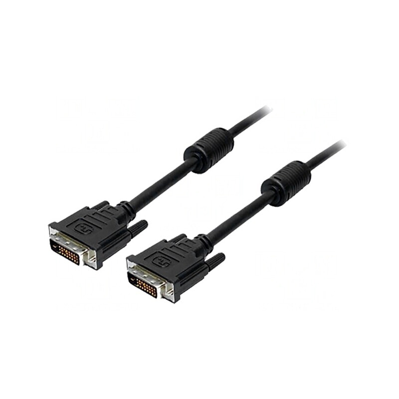 Cablu Dual Link DVI-D 24+1 Mufe PVC Negru | Electronic-mag.ro | Componente Electronice