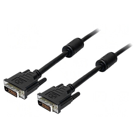 Cablu Dual Link DVI-D 24+1 Mufe PVC Negru | Electronic-mag.ro | Componente Electronice