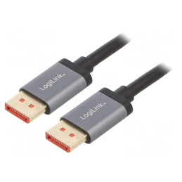 Cablu DisplayPort 1.4 1m Negru Aluminiu | Electronic-mag.ro | Componente Electronice