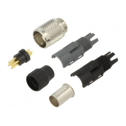 Conector M9 Mufă Tată Aurit 125V IP40 4 PIN Cablu