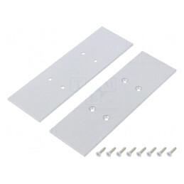 Obturator Argintiu pentru Profil LED, 2 Bucăți, Oțel 33.4x105.7x2mm | Electronic-mag.ro | Componente Electronice