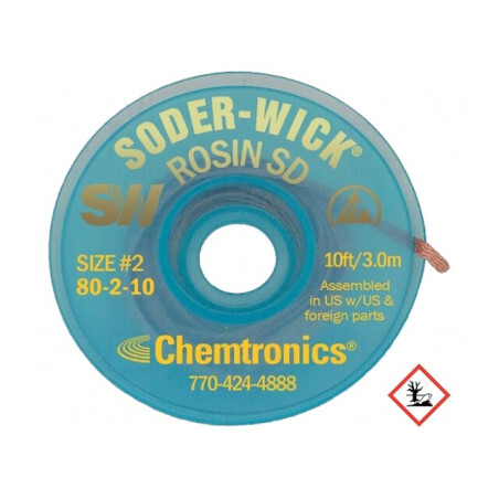 Bandă de dezlipit fără halogenuri cu colofoniu 1,5mm | Electronic-mag.ro | Componente Electronice