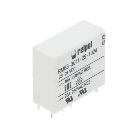 Releu electromagnetic SPDT 24VDC 16A PCB | Electronic-mag.ro | Componente Electronice