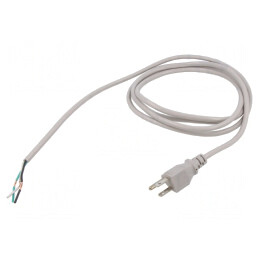 Cablu Alimentare 3x18AWG NEMA 5-15 2.4m Gri 10A | Electronic-mag.ro | Componente Electronice
