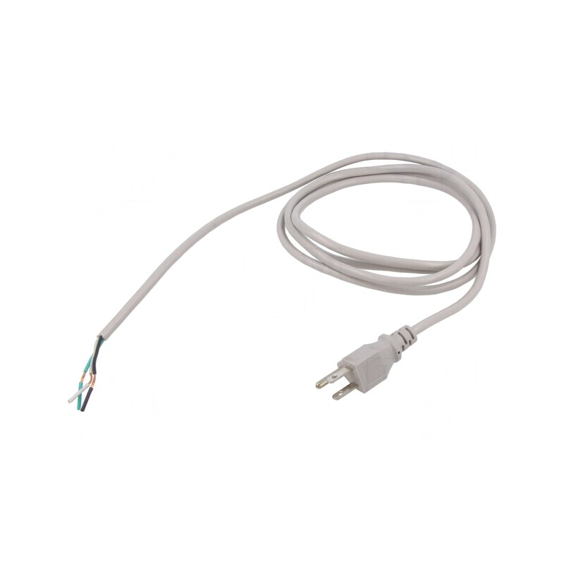 Cablu Alimentare 3x18AWG NEMA 5-15 2.4m Gri 10A | Electronic-mag.ro | Componente Electronice