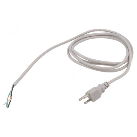 Cablu Alimentare 3x18AWG NEMA 5-15 2.4m Gri 10A | Electronic-mag.ro | Componente Electronice
