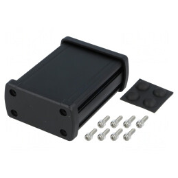 Carcasă Universală Aluminiu Negru 68.7mm x 89mm x 35.2mm | Electronic-mag.ro | Componente Electronice