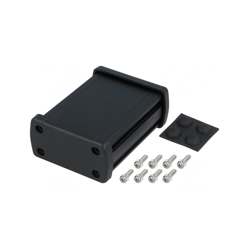 Carcasă Universală Aluminiu Negru 68.7mm x 89mm x 35.2mm | Electronic-mag.ro | Componente Electronice