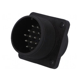 Conector Circular Soclu CM IP67 14 Pin Argintat Tată | Electronic-mag.ro | Componente Electronice