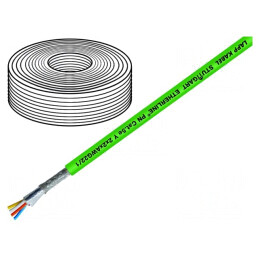 Cablu de rețea ETHERLINE® Cat.6a S/FTP 4x2x23AWG PVC 9mm | Electronic-mag.ro | Componente Electronice