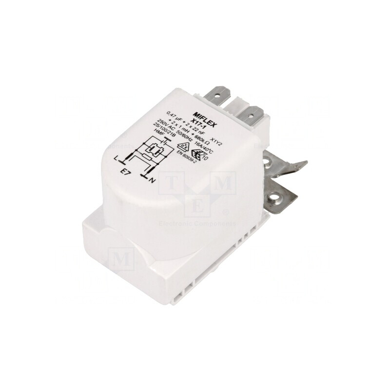 Filtru Anti-Interferențe 250VAC 0,47uF 22nF 1mH 680kΩ | Electronic-mag.ro | Componente Electronice