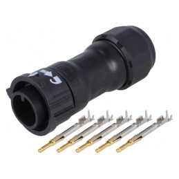 Mufă Circulară pe Cablu 5 PIN X-Lok | Electronic-mag.ro | Componente Electronice