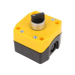 Comutator Rotativ 22mm Negru 2 Posiții | Electronic-mag.ro | Componente Electronice
