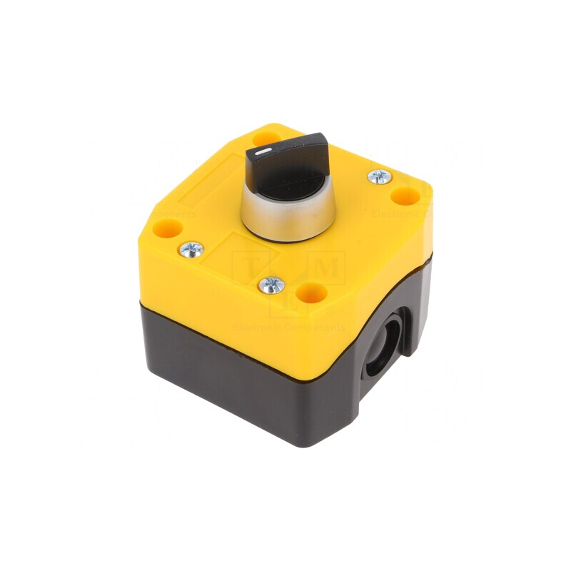 Comutator Rotativ 22mm Negru 2 Posiții | Electronic-mag.ro | Componente Electronice