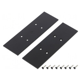 Obturator Negru pentru Profil LED, Set 2 Buc, Oțel 33.4x105.7x2mm | Electronic-mag.ro | Componente Electronice