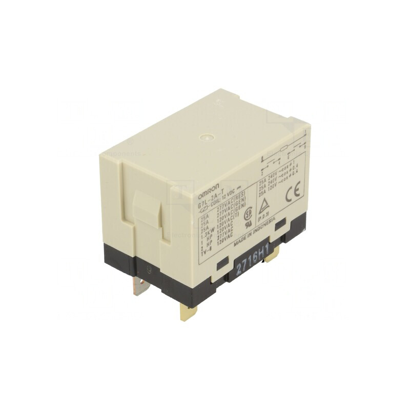 Releu electromagnetic DPST-NO 12VDC G7L 1.9W | Electronic-mag.ro | Componente Electronice