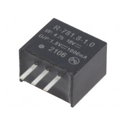 Convertor DC/DC 1,8W 4,75-18V la 1,8V 1A SIP3 | Electronic-mag.ro | Componente Electronice