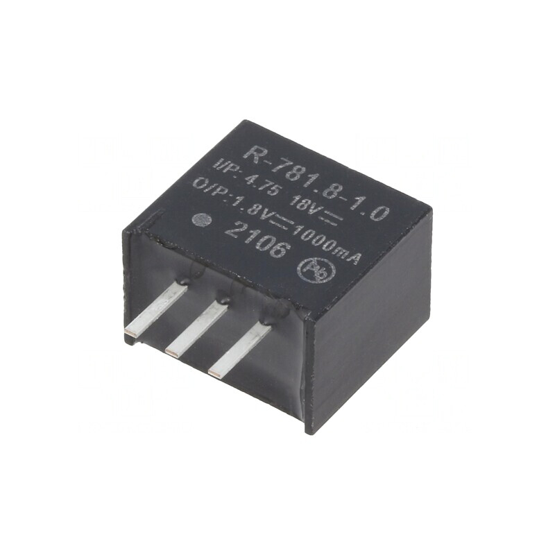Convertor DC/DC 1,8W 4,75-18V la 1,8V 1A SIP3 | Electronic-mag.ro | Componente Electronice