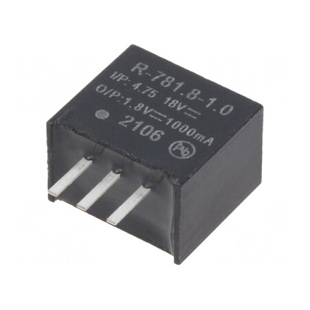 Convertor DC/DC 1,8W 4,75-18V la 1,8V 1A SIP3 | Electronic-mag.ro | Componente Electronice
