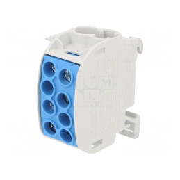 Bloc de distribuție 35mm2 cu 4 borne TS35 | Electronic-mag.ro | Componente Electronice