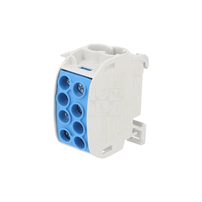 Bloc de distribuție 35mm2 cu 4 borne TS35 | Electronic-mag.ro | Componente Electronice