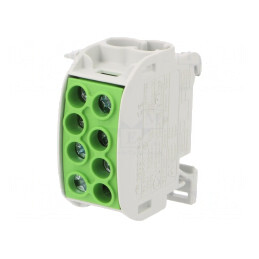 Bloc de distribuție 35mm2 cu 4 borne TS35 | Electronic-mag.ro | Componente Electronice