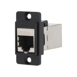 Adaptor DualSlim Cat6 Ecranat 8P8C Metal 29mm | Electronic-mag.ro | Componente Electronice