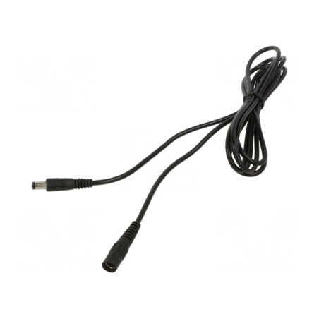 Cablu Alimentare DC 5,5/2,5 mm 1x0,5mm2 Negru | Electronic-mag.ro | Componente Electronice