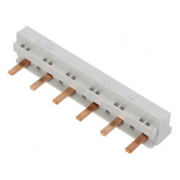 Bară colectoare 10mm2 3 Poli 690VAC/DC 63A 6 Moduli | Electronic-mag.ro | Componente Electronice
