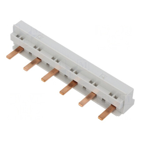 Bară colectoare 10mm2 3 Poli 690VAC/DC 63A 6 Moduli | Electronic-mag.ro | Componente Electronice