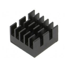 Radiator extrudat cu aripioare BGA negru 15x15mm | Electronic-mag.ro | Componente Electronice