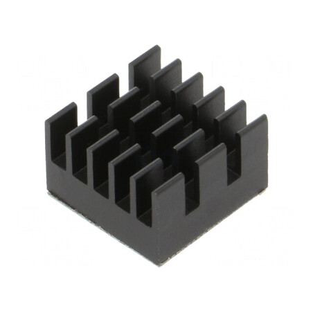 Radiator extrudat cu aripioare BGA negru 15x15mm | Electronic-mag.ro | Componente Electronice