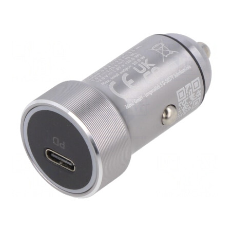 Încărcător USB C Auto 12-24V Aluminiu | Electronic-mag.ro | Componente Electronice