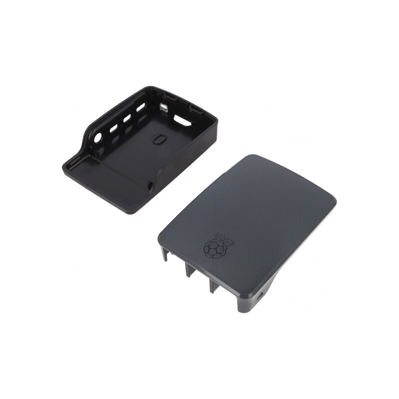 Carcasă pentru Raspberry Pi 4 B, ABS, Grafit, 60mm | Electronic-mag.ro | Componente Electronice