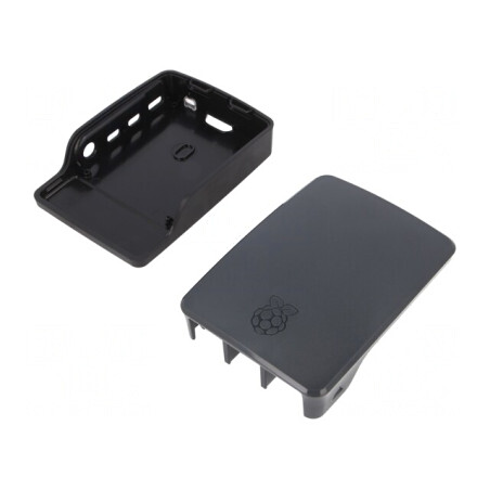 Carcasă pentru Raspberry Pi 4 B, ABS, Grafit, 60mm | Electronic-mag.ro | Componente Electronice