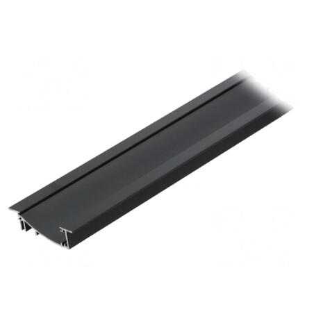 Profil Aluminiu Încastrat Negru 1m pentru Module LED FLAT8 | Electronic-mag.ro | Componente Electronice