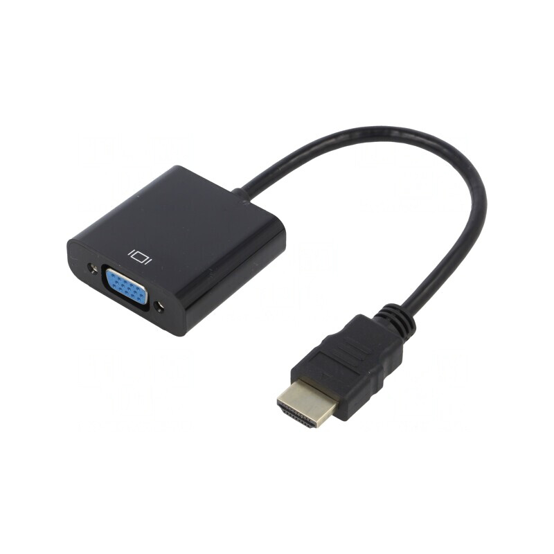 Convertor D-Sub 15pin la HDMI 0,15m Negru | Electronic-mag.ro | Componente Electronice