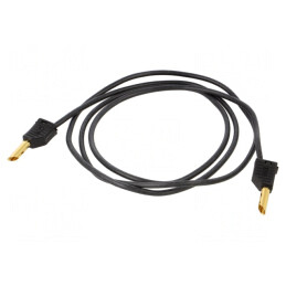 Cablu de măsurare neizolat 60VDC 30VAC 19A 1m negru | Electronic-mag.ro | Componente Electronice