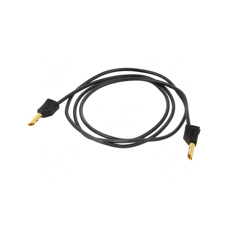 Cablu de măsurare neizolat 60VDC 30VAC 19A 1m negru | Electronic-mag.ro | Componente Electronice
