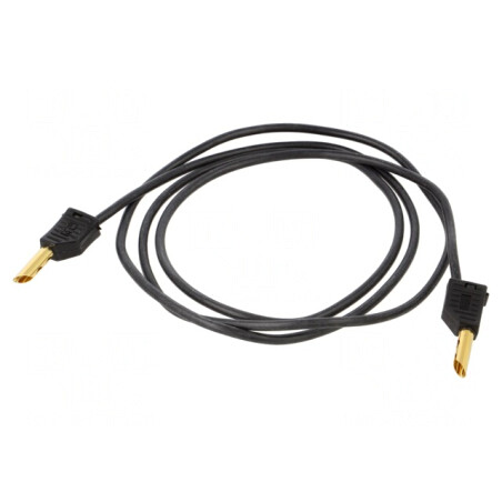 Cablu de măsurare neizolat 60VDC 30VAC 19A 1m negru | Electronic-mag.ro | Componente Electronice
