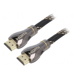 Cablu HDMI 2.1 Textil 1m Negru | Electronic-mag.ro | Componente Electronice