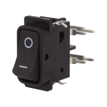 Întrerupător Basculant ON-OFF 16A 250V Negru | Electronic-mag.ro | Componente Electronice