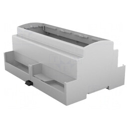 Carcasă DIN şină gri 90,5x142,3x62mm | Electronic-mag.ro | Componente Electronice