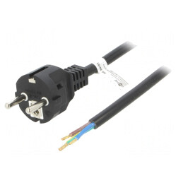 Cablu Alimentare Schuko 2m Negru 16A 250V | Electronic-mag.ro | Componente Electronice