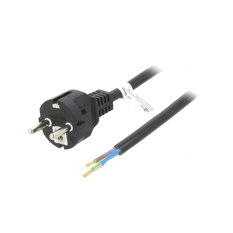 Cablu Alimentare Schuko 2m Negru 16A 250V | Electronic-mag.ro | Componente Electronice