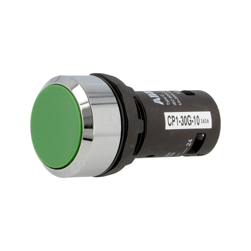 Comutator cu Buton Verde 22mm 1 NO | Electronic-mag.ro | Componente Electronice